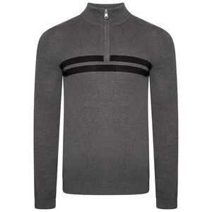 Dare 2B Mens Unite Us Knitted Half Zip Sweatshirt / Charcoal Grey/Black